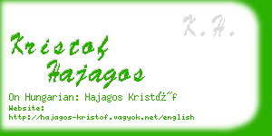 kristof hajagos business card